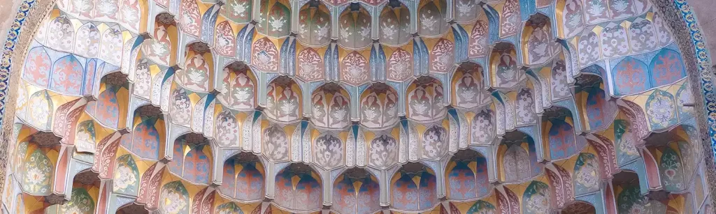 Colorful Ornamental Cupola Of Mosque